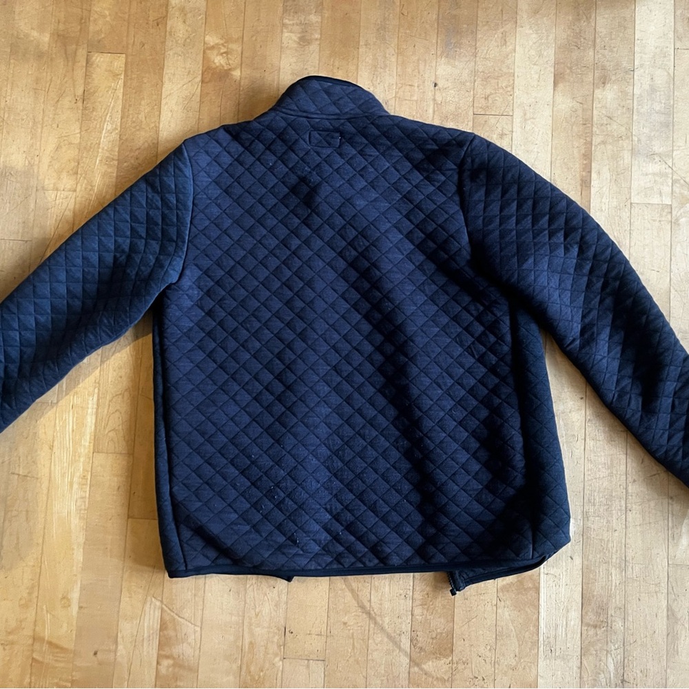 Navy Quilted Jacket - Picture 3 of 5